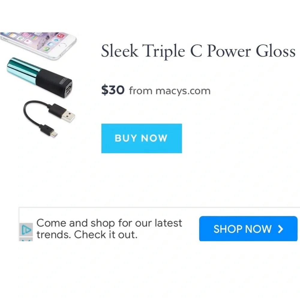 Triple C Designs PowerGloss Universal Power Bank USB A